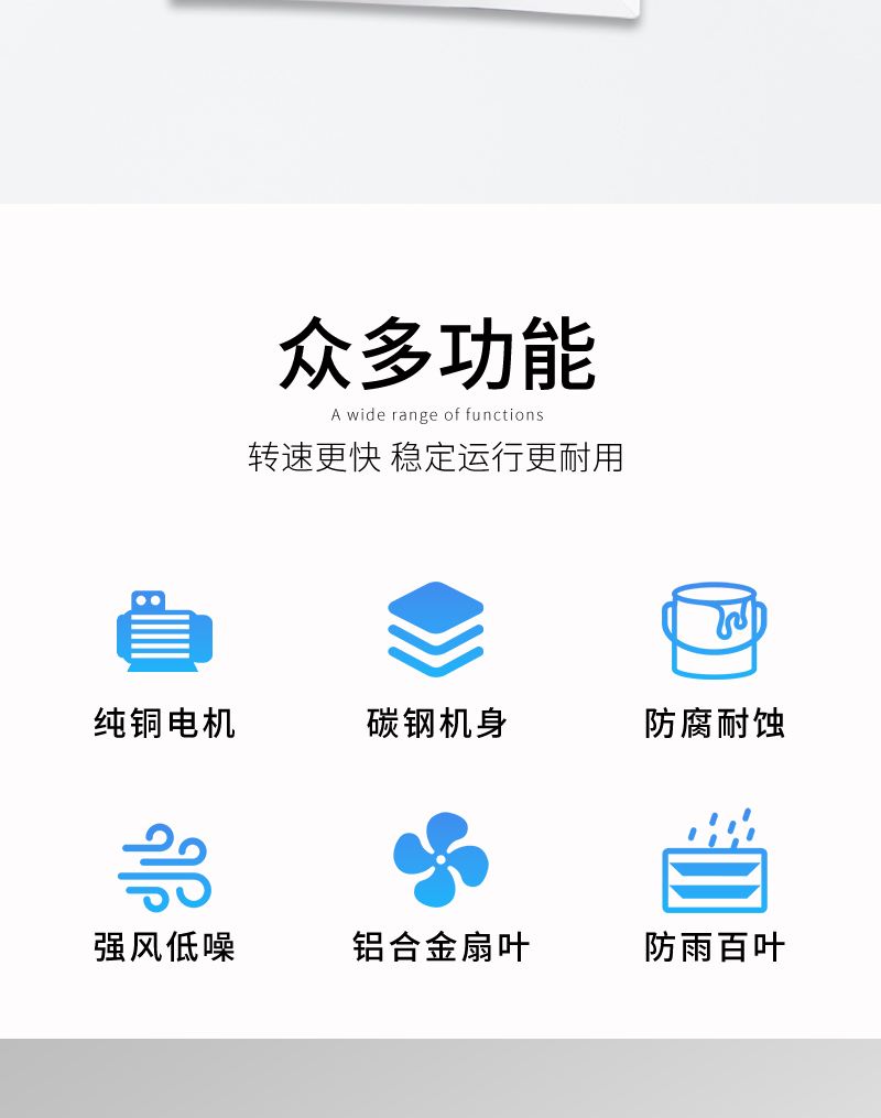 方形壁式轴流风机